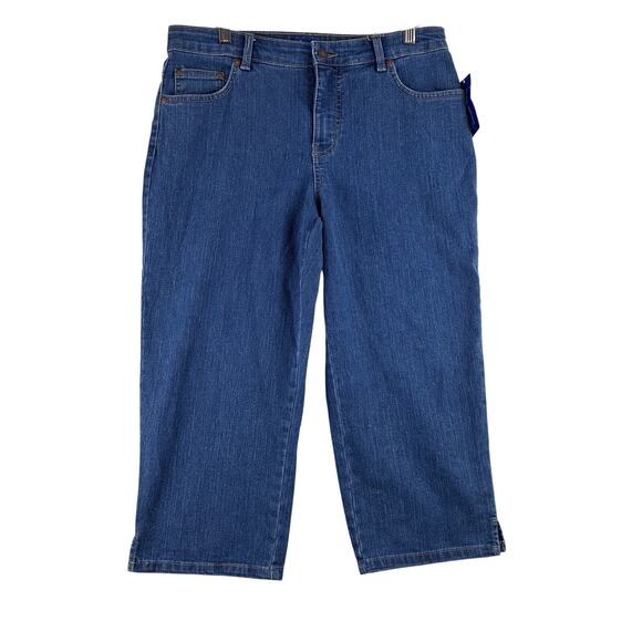 Kim Rogers Straight Leg Easy Fit Jean Capris Women's 6P Comfort Cotton Stretch - Picture 1 of 16